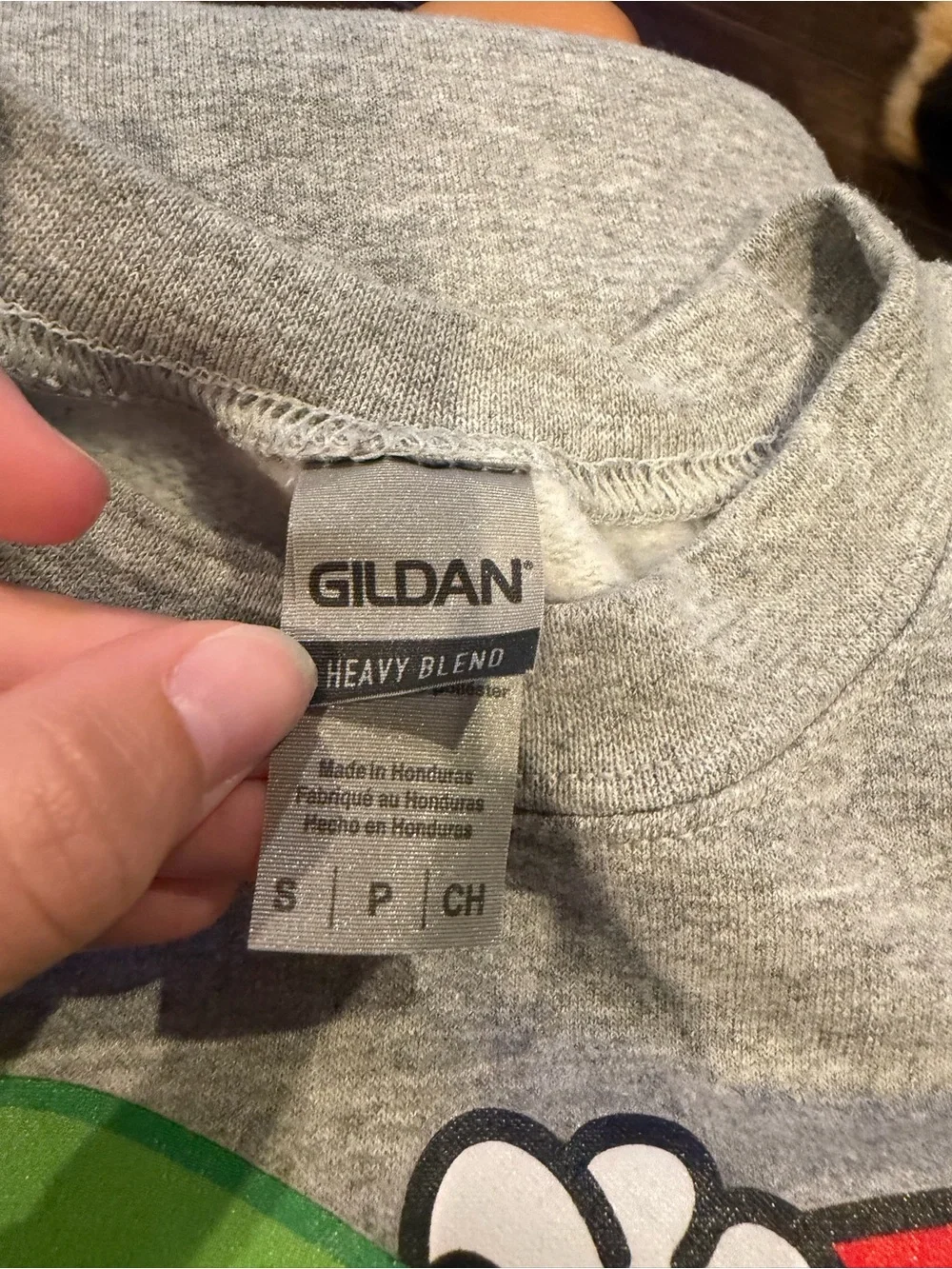 Gildan Stink Stank Stunk Sweatshirt Small Grey Grinch Hand Christmas Pullover
